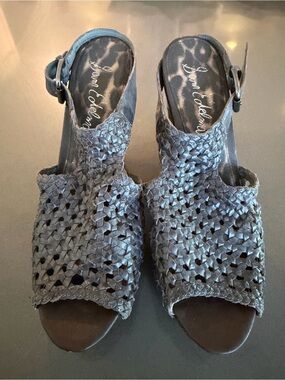 Sam Edelman Woven Slingback Sandals — Brown